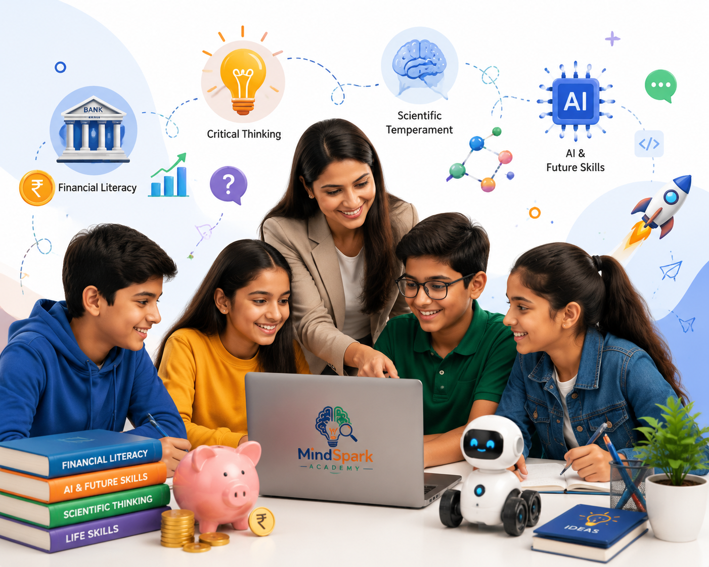 Students participating in a MindSpark Academy workshop